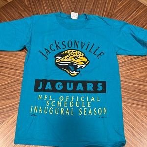 Jacksonville Jaguars Large Inaugural Season schedule Shirt